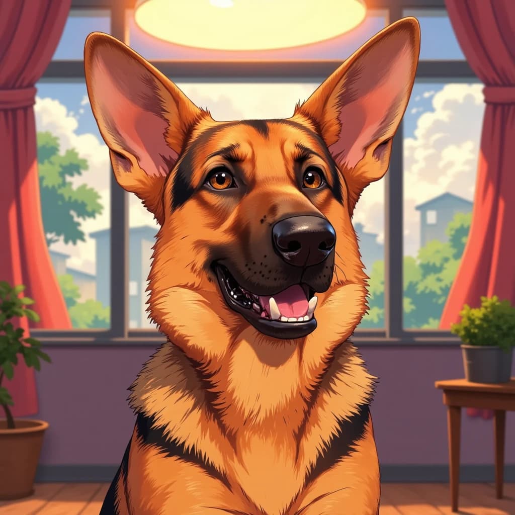 Cartoon Dog Portrait