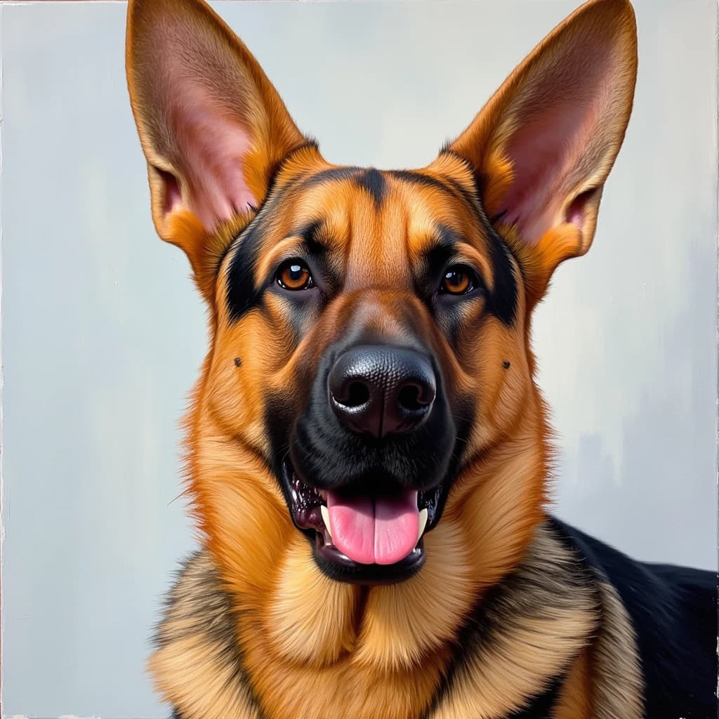 Dog Oil Painting