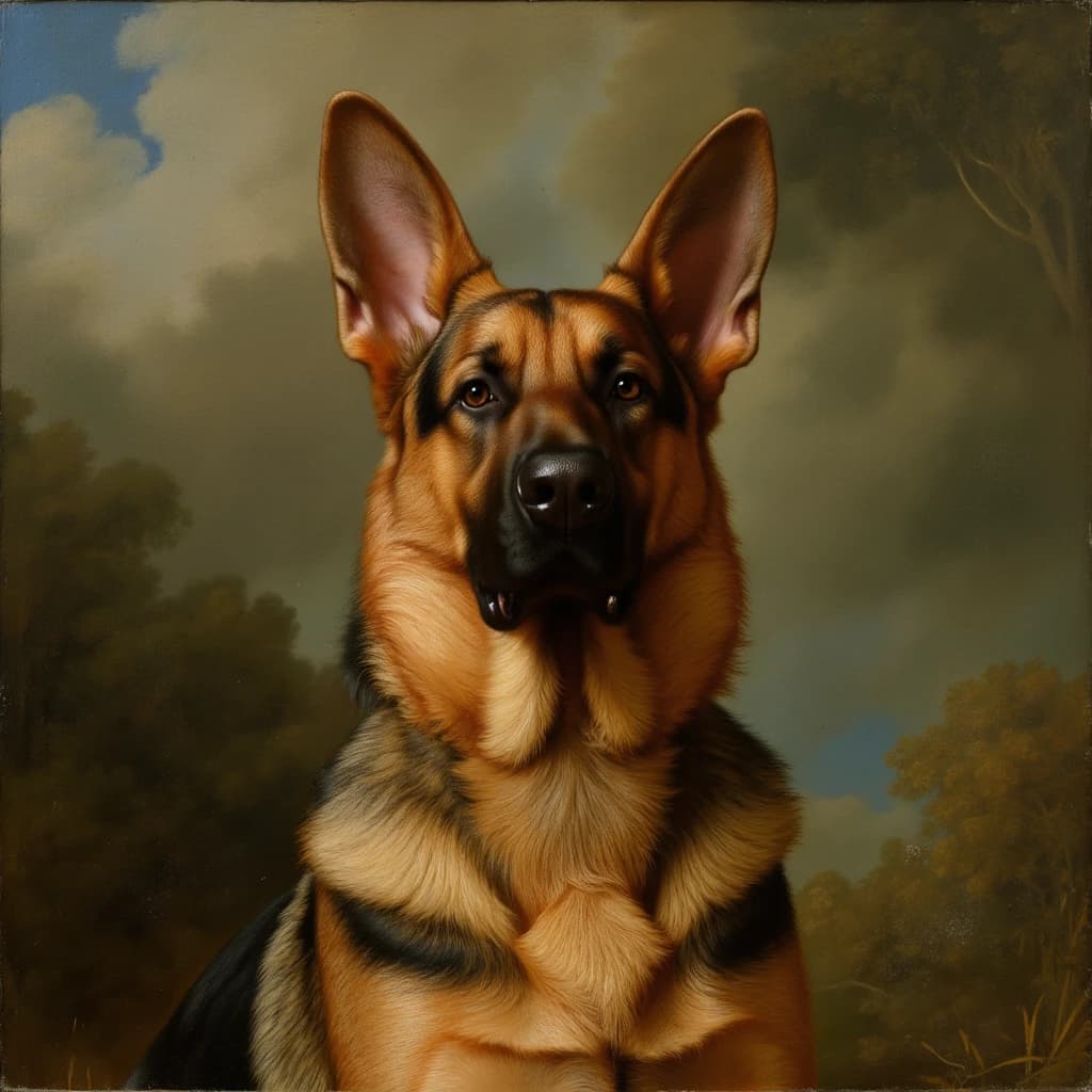 Renaissance Dog Portrait