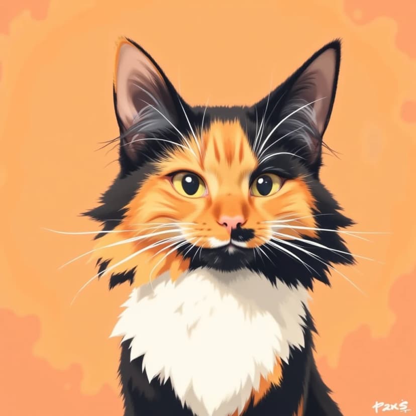 Pet portrait in anime style